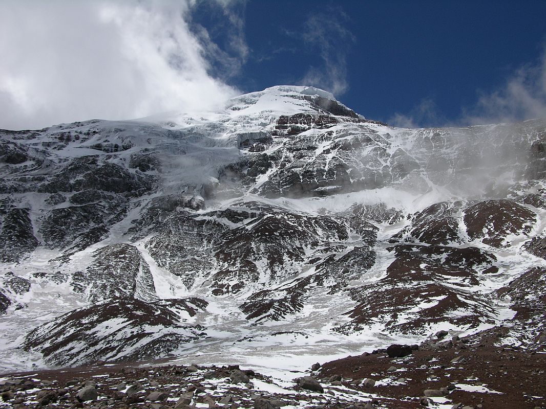 Ecuador Chimborazo 04-04 Ventimilla Summit From Whymper Refuge